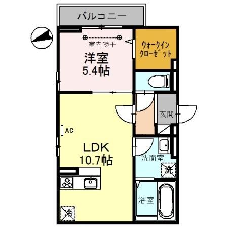 ベルプラージュ魚住（303） 間取り図画像
