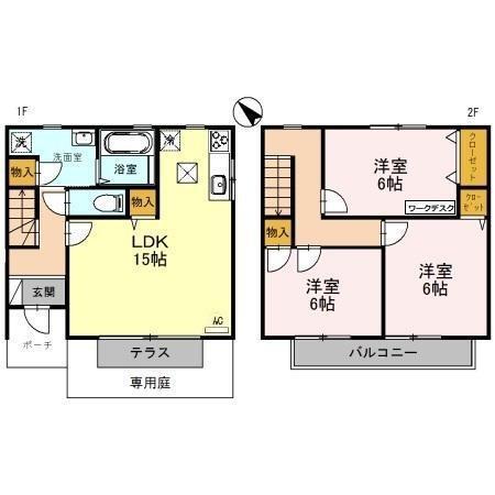 エステリーオ　Ａ棟（102） 間取り図画像