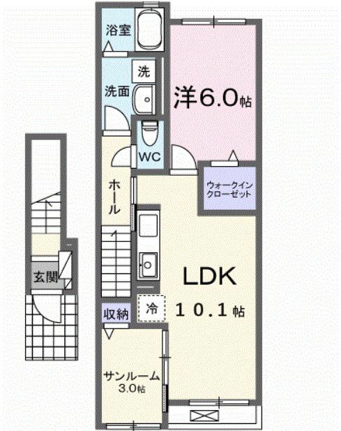 モンレーヴみのり（203） 間取り図画像