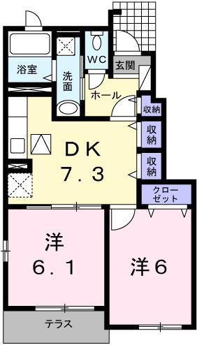 ラフレシールあぼしＣ（104） 間取り図画像