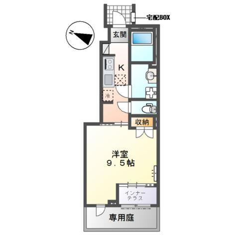 丹波篠山市中野　賃貸アパートⅡ 間取り図画像