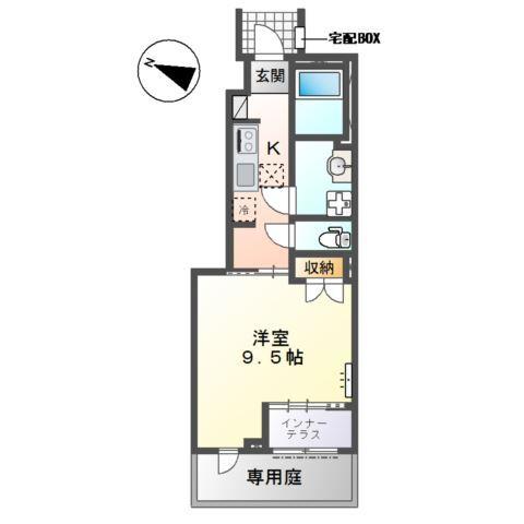 丹波篠山市中野　賃貸アパートⅡ 間取り図画像