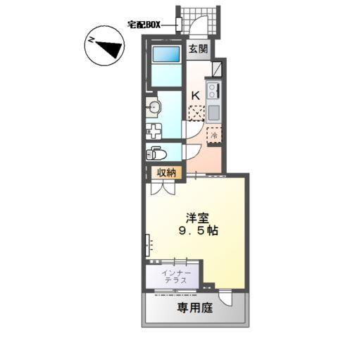 丹波篠山市中野　賃貸アパートⅡ 間取り図画像