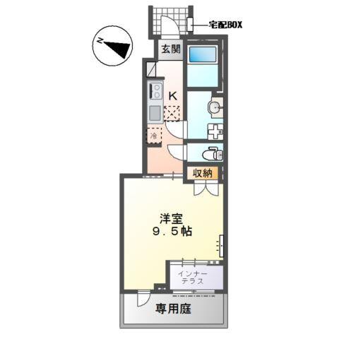 丹波篠山市中野　賃貸アパートⅡ 間取り図画像
