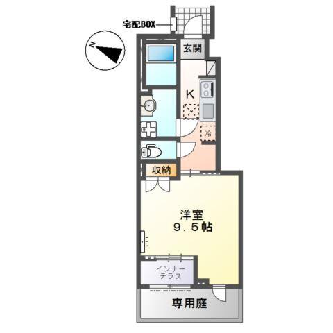 丹波篠山市中野　賃貸アパートⅡ 間取り図画像