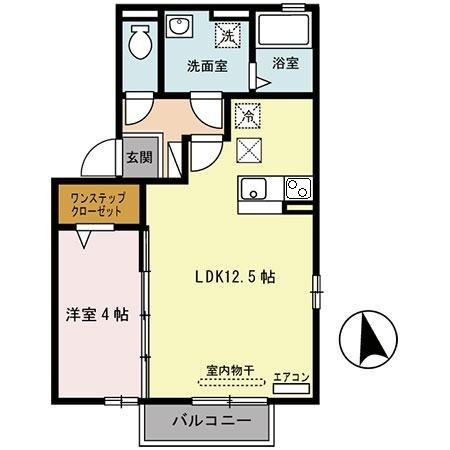Espoir土谷　B棟（105） 間取り図画像