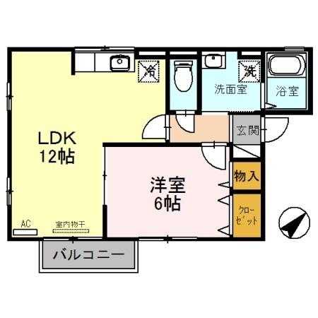 グリチネ（201） 間取り図画像