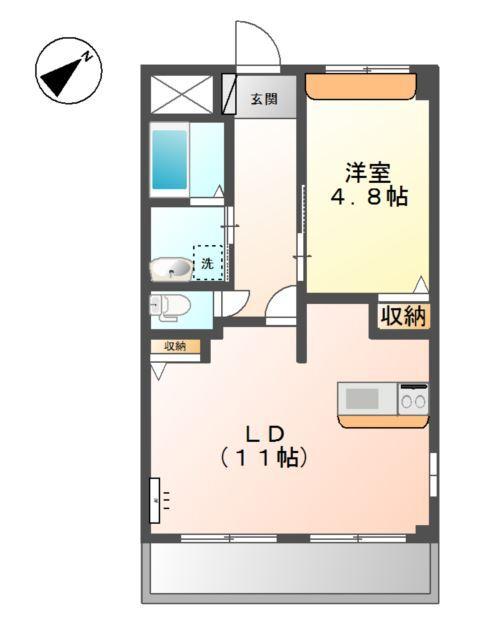 加古川市尾上町安田アパート 間取り図画像
