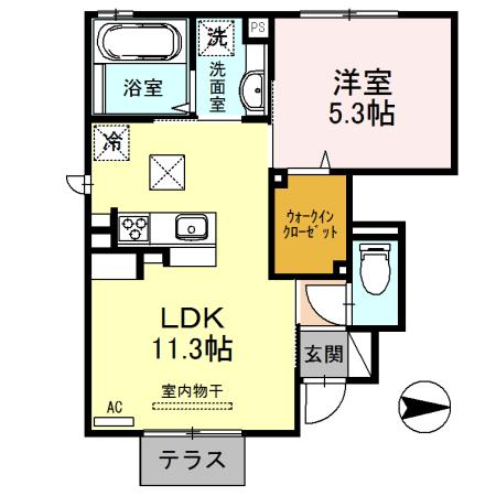 ピーチヒロハタ（101） 間取り図画像
