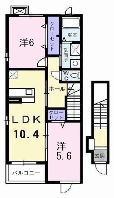フェリーチェ　Ⅱ（201） 間取り図画像