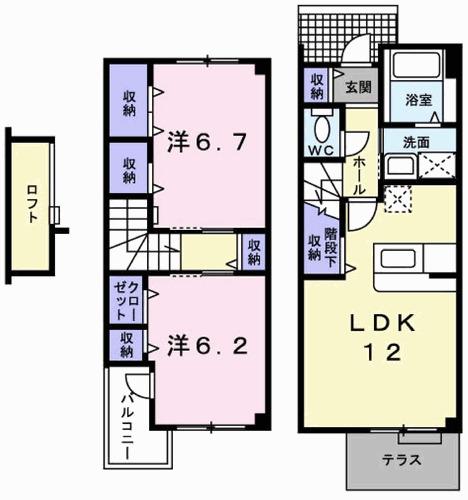メゾン安田（101） 間取り図画像