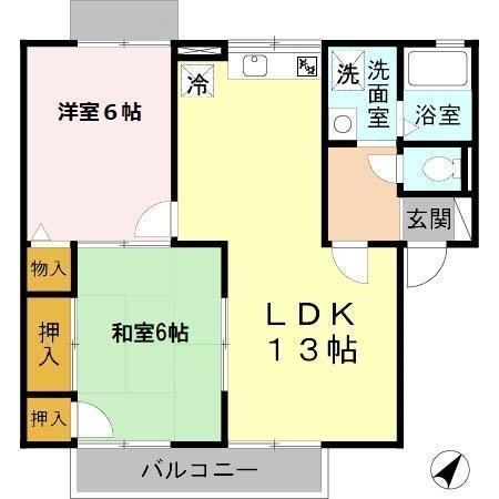 アベニュータツミ　Ａ棟（A107） 間取り図画像
