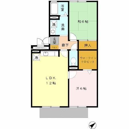ウエストハイツ（103） 間取り図画像