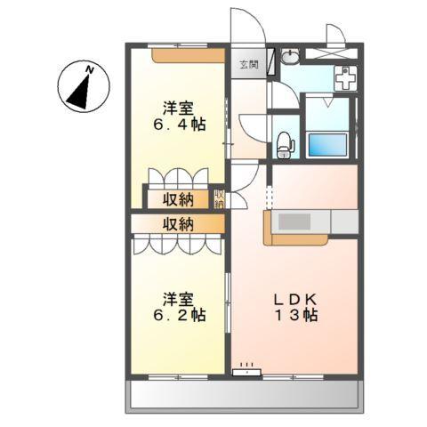 アニヴェルセルⅡ 間取り図画像