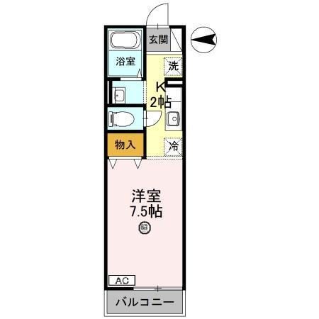 コンパニエロ北口（102） 間取り図画像