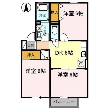 黒川グリーンハイツ　Ｃ棟（102） 間取り図画像