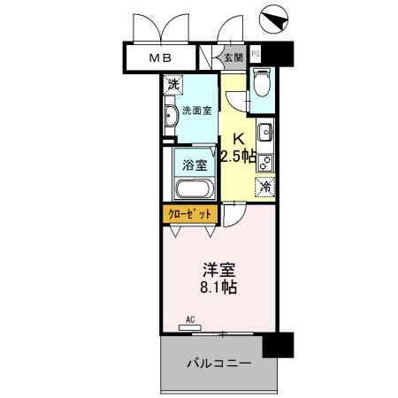 新神戸Vita（805） 間取り図画像