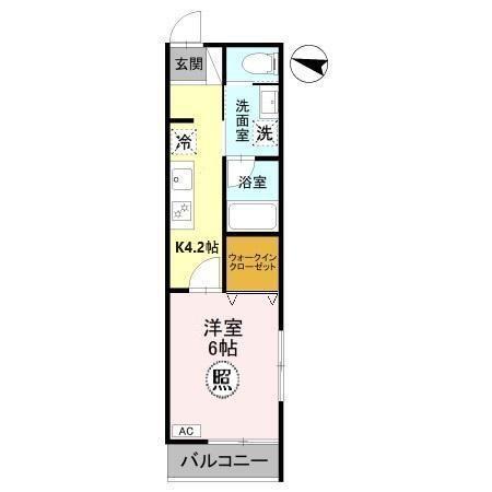 ナチュラルフロント　住居（201） 間取り図画像