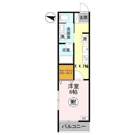 ナチュラルフロント　住居（202） 間取り図画像