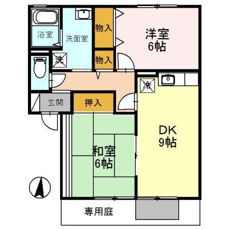 ツインヴィレッジ西脇　Ｂ棟（B106） 間取り図画像