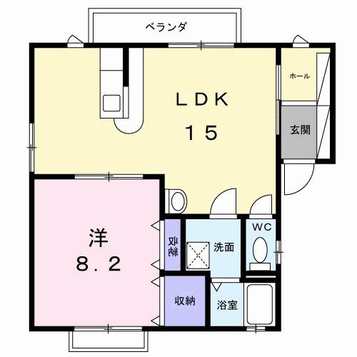 メゾンみやびＢ（205） 間取り図画像