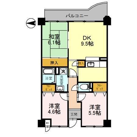 グレース門戸荘（204） 間取り図画像