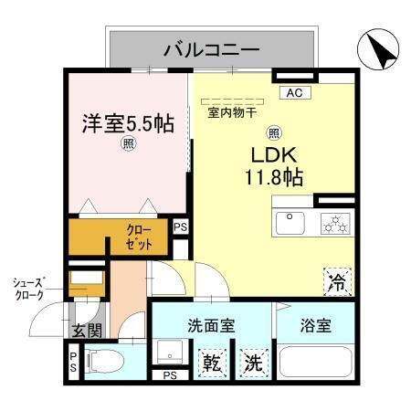 D-PLACE良野（201） 間取り図画像