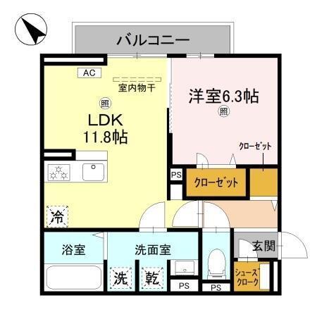 D-PLACE良野（205） 間取り図画像