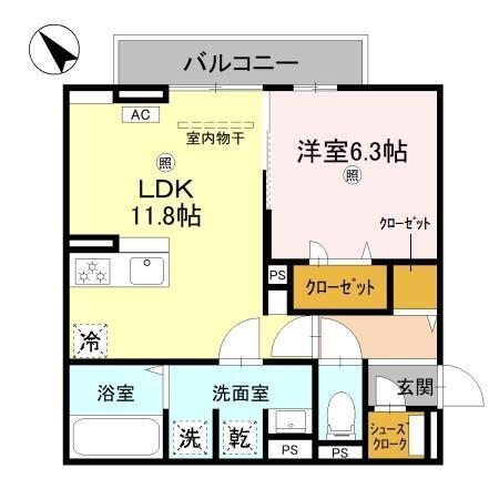 D-PLACE良野（305） 間取り図画像
