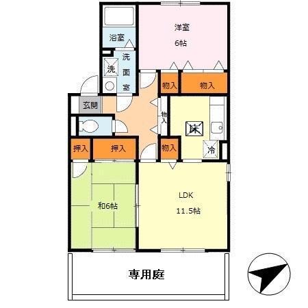 メゾンリトルビレッジ（101） 間取り図画像