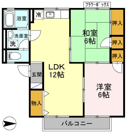 メゾンカトルズ　B棟（B107） 間取り図画像