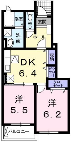 エクセルシアＢ（102） 間取り図画像