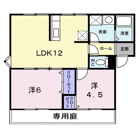 プリメール安倉（101） 間取り図画像