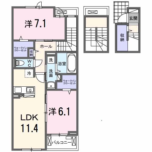 サンティエＮＡＧＡＩ（303） 間取り図画像