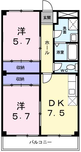 オーク伊川（203） 間取り図画像