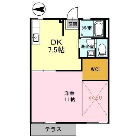 ファミールコーポ高屋7（201） 間取り図画像