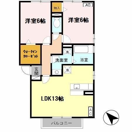リビングタウン古坂壱番館　B棟（B202） 間取り図画像