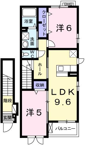 グランデール興浜Ⅰ（204） 間取り図画像