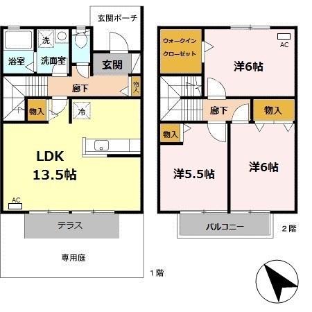 ファミールひかりが丘（6） 間取り図画像