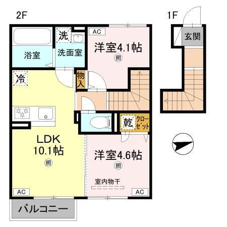リアン平松　A棟（202） 間取り図画像