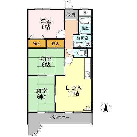 ブランベール大久保（202） 間取り図画像
