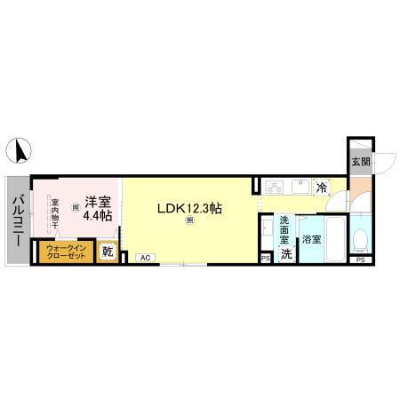D's北条口（301） 間取り図画像