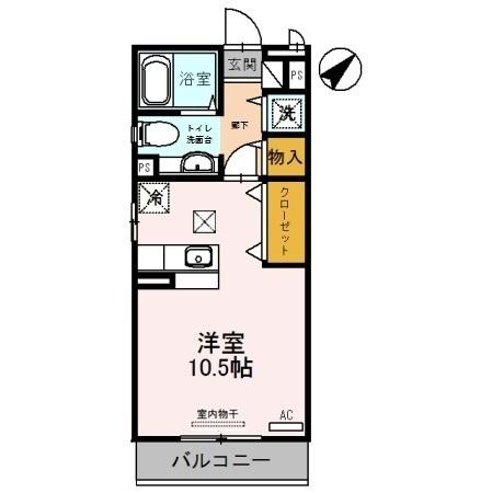 パークハイム参番館　Ａ棟（102） 間取り図画像