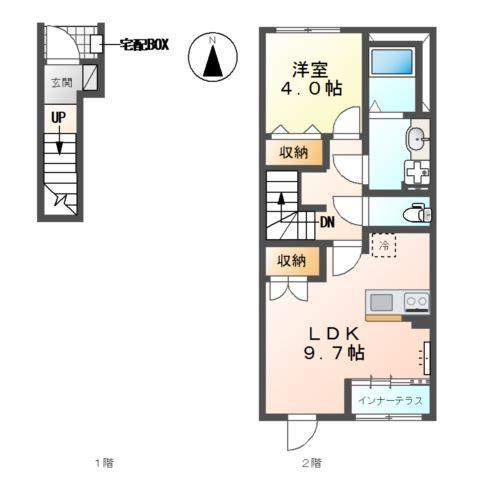 高砂市米田町米田新築アパート 間取り図画像