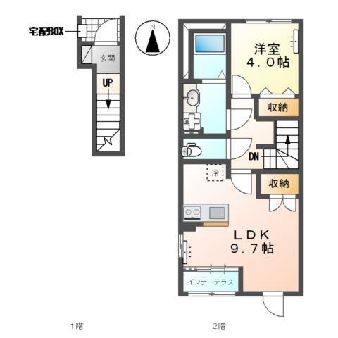 高砂市米田町米田新築アパート 間取り図画像