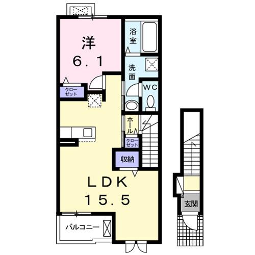 ル・レーブ坂上Ⅰ（204） 間取り図画像