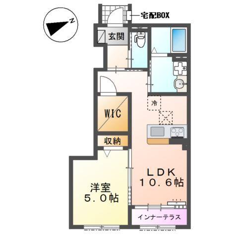 加古川市尾上町池田　アパート新築 間取り図画像