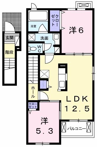 カーサ　セレーナＡ（201） 間取り図画像
