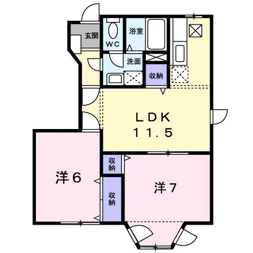 グリーンハウスⅠ（101） 間取り図画像