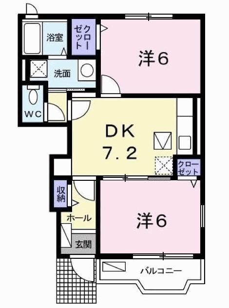 グランディールⅡ−Ａ（103） 間取り図画像